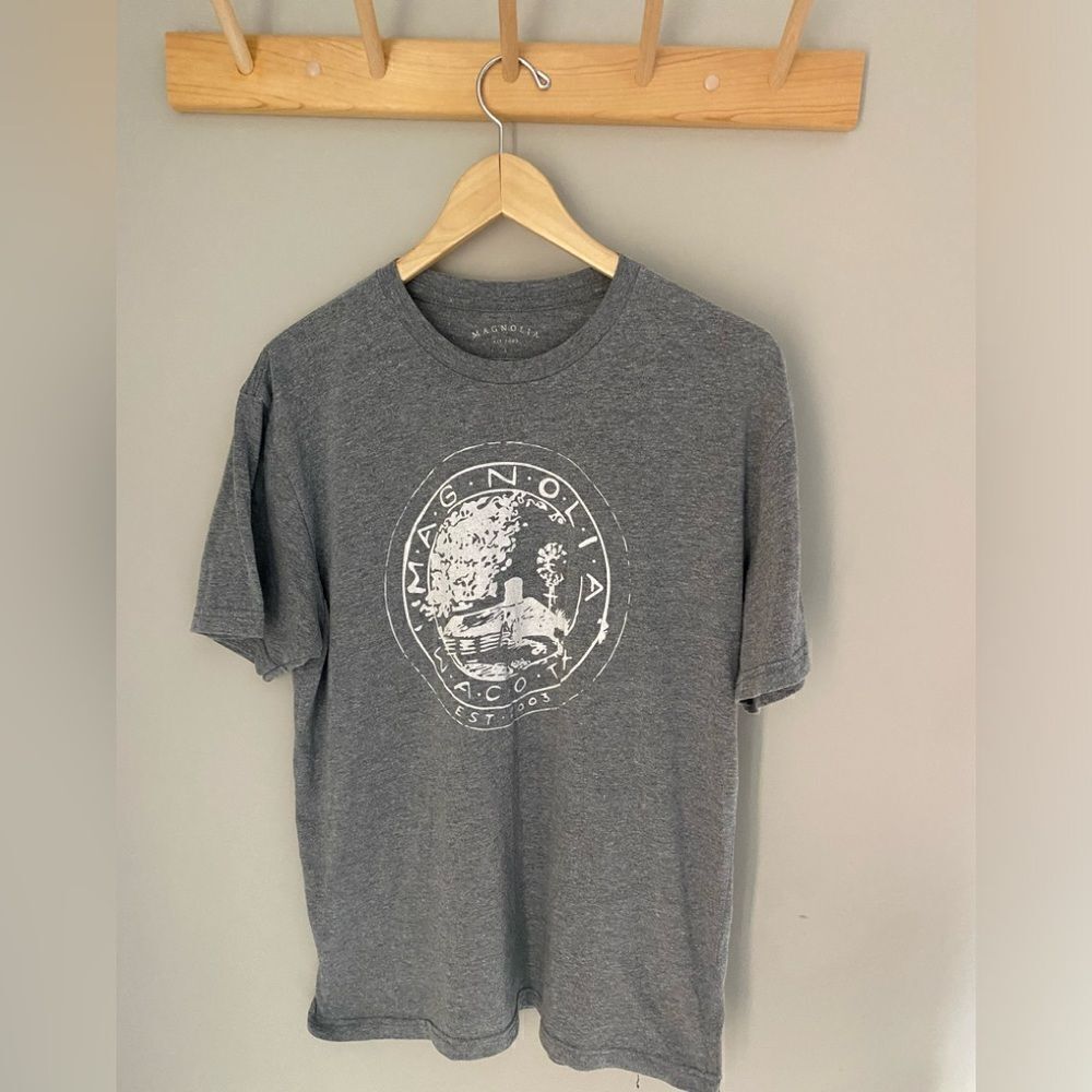 Magnolia Waco Texas Estb. 2003 Gray Tshirt